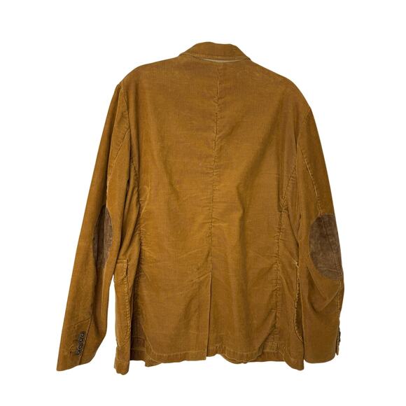 Vintage 90’s Polo Ralph Lauren Corduroy Blazer Sport Coat Brown Elbow Patch L - Picture 2 of 10